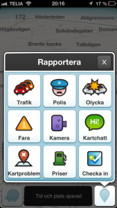 Rapportera - waze