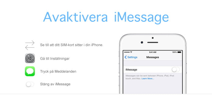 Avaktivera iMessage