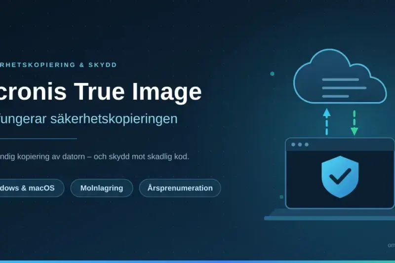 Acronis True Image – så fungerar säkerhetskopieringen