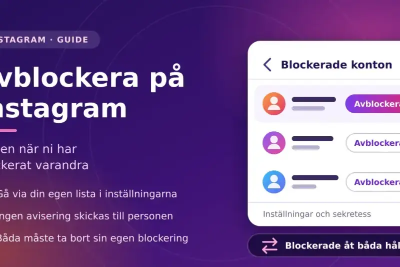 Avblockera på Instagram – även när ni blockerat varandra
