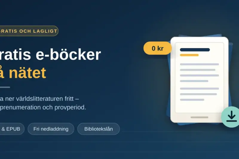 Gratis e-böcker på nätet – lagligt och utan prenumeration